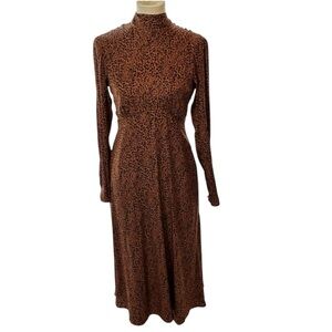 Free People Backless Cheetah Print Dress